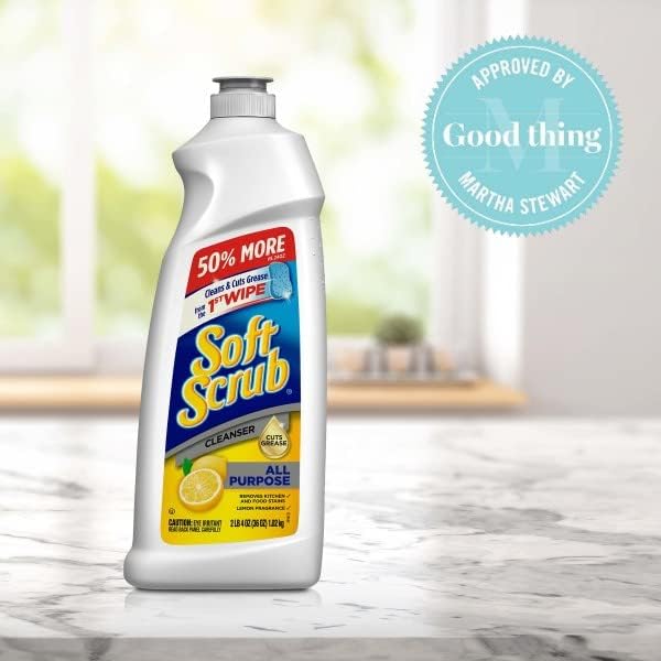 Soft Scrub All Purpose Cleaner Surface Cleanser Lemon 36 Fluid Ounces 6 Count