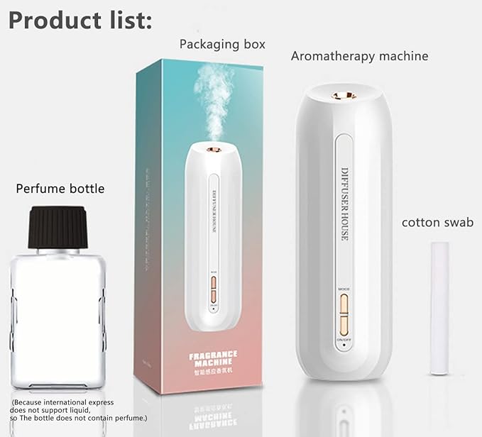 Automatic Air Freshener Dispenser Wall Mount Desktop Voice Controlled Auto Sensing Scent Diffuser Wireless Electric Spray Dispenser for Indoor Bedroom Hotel Office