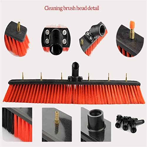 Glass Cleaning Brush Home Water Fed Telescopic Pole Kit Solar Panel Brush Rotating for Photovoltaic PanelWater Fed Pole Kit Telescopic Window Cleaner Water Wash Brush Kit(5.4M-10.8M) Wind