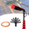 Telescopic Glass Cleaning BrushWater Fed Pole Kit 12-36ft Window Cleaning Pole Water Fed Telescopic Brush for Window Glass Solar Panel 4 Outlet Holes and 20m Long Hos