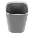 Unomor Small Trash Can Grey Plastic Wastebasket Without Lid Large Capacity Office Bathroom Bedroom Mini Garbage Bin for Home Kitchen Storage