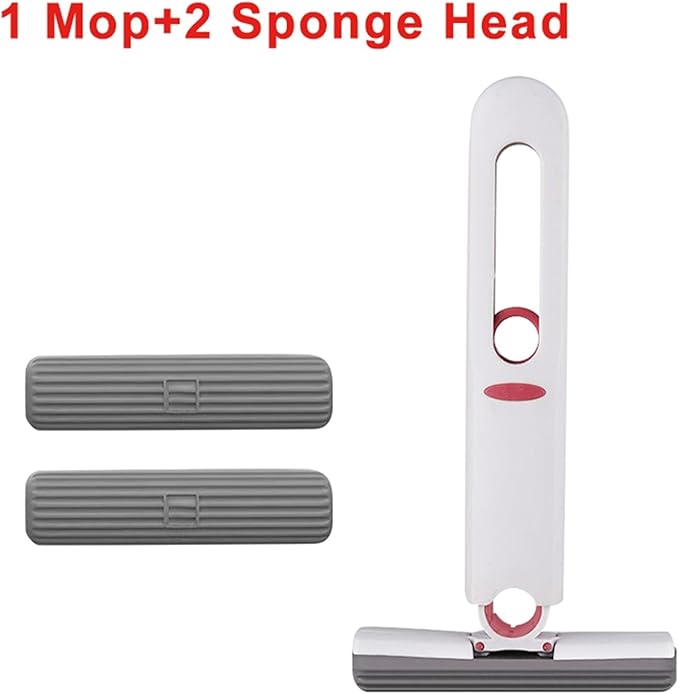 Mini Lazy Hand Wash-Free StrongAbsorbent Mop Self-Squeeze Small Wet and Dry Dual-Use for Bathroom Kitchens Desktop Glass(1 MOP-2PCS)