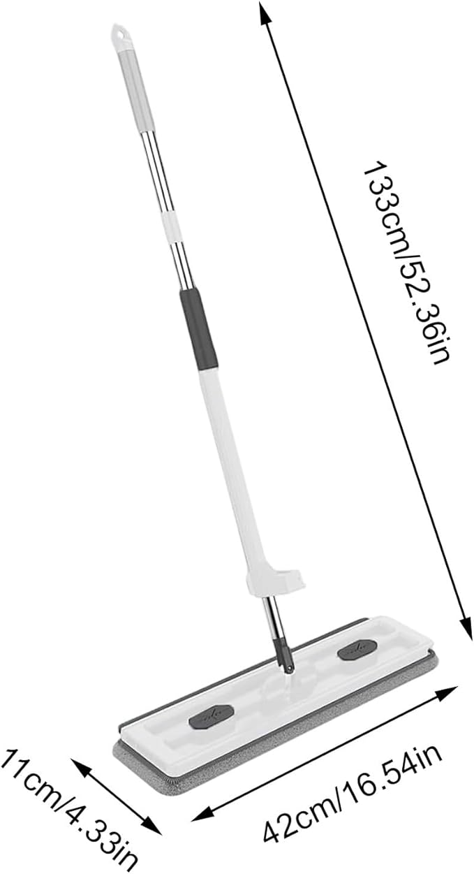 Microfibre Mops - Flat Floor Mop | Floor Mop | Large 360° Rotatable Floors Cleaning Brush with Long Handle for Hardwood Tile Carpet Bathroom Garage Apartment Dormitory Home Living Room