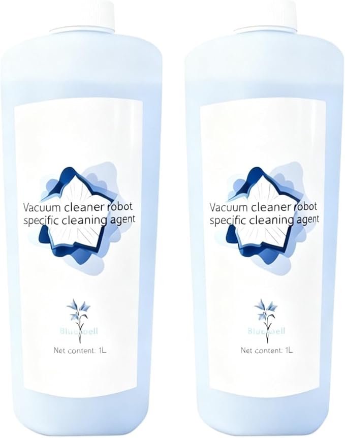 2pcs Robot Mop Cleaner Solution 1L Compatible with ECOVACS Deebot T20 T10 X1 Omni/Turbo N9+ for Hardwood &amp Tile Floor Cleaning Streak-Free Formula