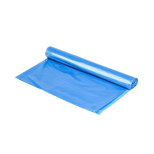 Restaurantware Blue Trash Bags 100 Count 40-45 Gal 40 x 46 Leakproof Design Heavy-Duty Garbage Bags with Star Seal Bottom and Even Weight-Distribution for Warehouses Parks and Residential Use