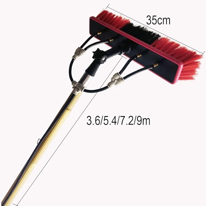 Window Cleaning Kit Outside Window Cleaner Retractable Rotatable Brush Head for High Altitude Car Window Glass Truck Window Wall and Photovoltaic Solar Panel Cleaning.