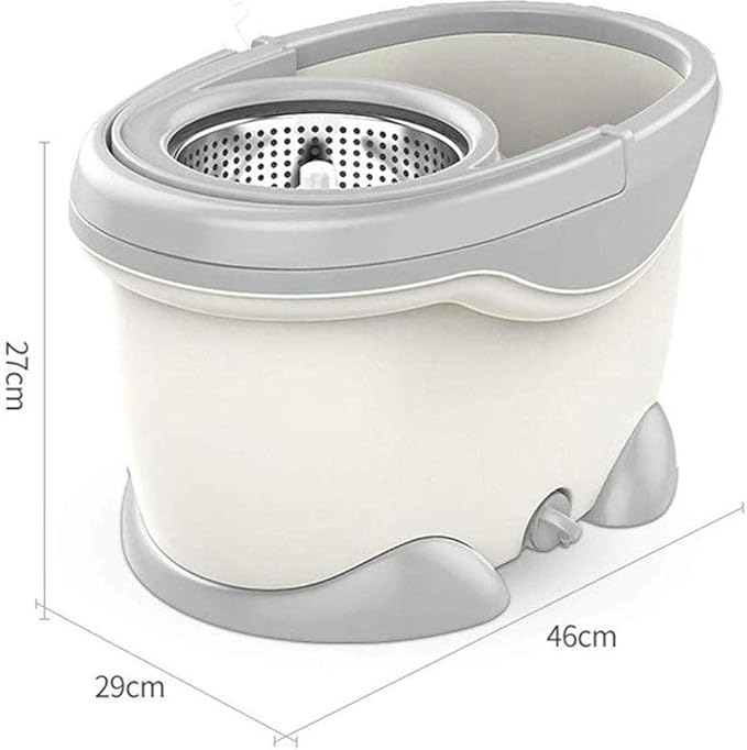Mop - Rotating Bucket Free Hand Wash Dual-use Automatic Squeeze Water Lazy Home(D)