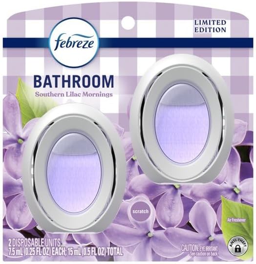 F'ebreze Bathroom A'ir Freshener Southern Lilac Mornings 0.25 fl oz 2 Count