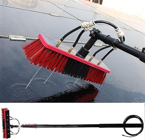 Glass Cleaning Brush Home Water Fed Telescopic Pole Kit Solar Panel Brush Rotating for Photovoltaic PanelWindow Cleaning Pole Retractable High-Altitude Cleaning Window Cleaning Brush Solar
