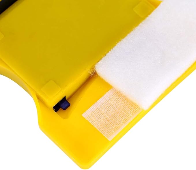 Square Shape Double Side Magnetic Glass Cleaner Wiper with 2 Extra Cleaning Cotton for Window