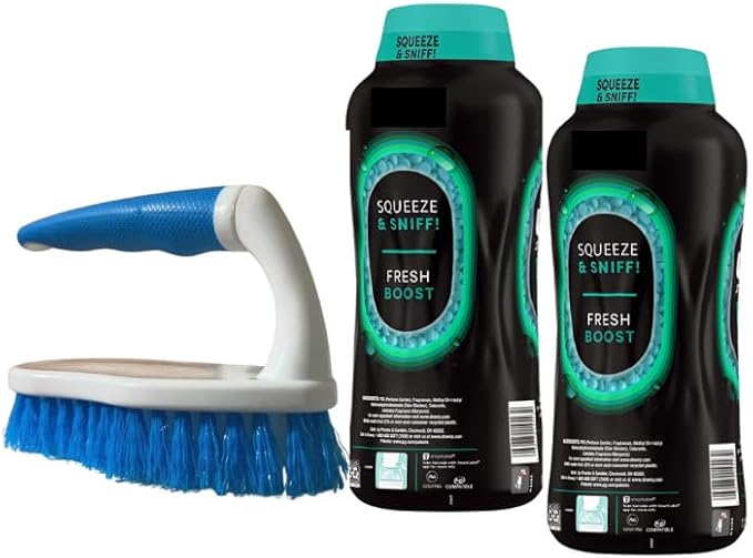 Combo-Booster Beads Fresh Scent 39.9 oz (Pack of 2) + Laundry Brush