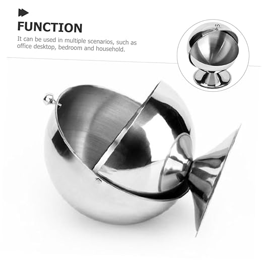 VICASKY Stainless Steel Mini Countertop Trash Can with Lid Small Desktop Wastebasket for Office Bedroom Kitchen Reusable Covered Garbage Bin to Prevent Odor and Keep Spaces Clean