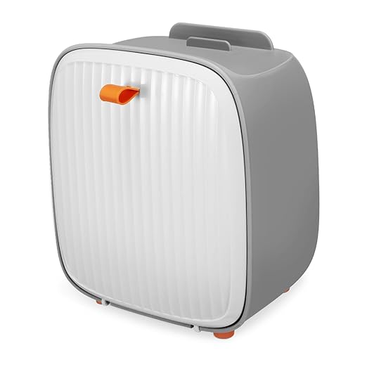 PRETYZOOM Mini Desktop Hidden Trash Can for Dorm Space-Saving Countertop Waste Basket Stability