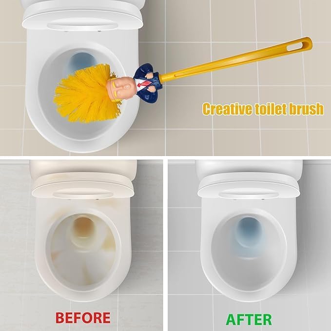 3 Set Trump Toilet Brush with HolderMake Toilet Clean agin Trump Toilet Brush Funny Toilet BrushGifts for Anti Trump