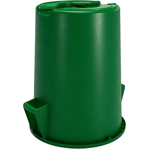 SPARTA Bronco 20 Gallon Trash Can Thick Polyethylene Bin NSF Certified Waste Container with Top Handles Bottom Handholds Reinforced Base and Stackable LLDPE 20 Gallon Green (Pack of 6)