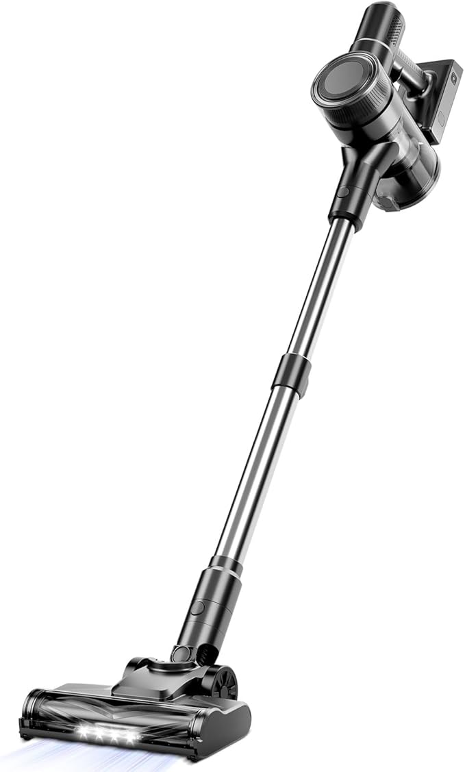 KIKETECH Cordless Stick Vacuum Cleaner - 8 in 1 Lightweight Stick Vacuum with 40min Runtime 35KPa Powerful Suction Rechargeable Portable Cordless Vacuum for Carpet Hard Floor Pet Hair-Black