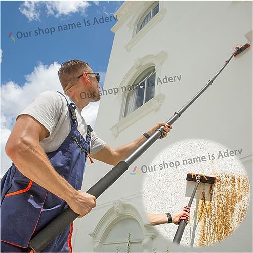 Glass Cleaning Brush Home Water Fed Telescopic Pole Kit Solar Panel Brush Rotating for Photovoltaic Panel3.6-10.8M Telescopic Cleaning Brush Telescopic Window Cleaner Water Fed Window Clea