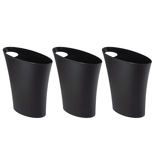umbra Slim Trash Can Oval Lidless Pail Trash Can Trash Box