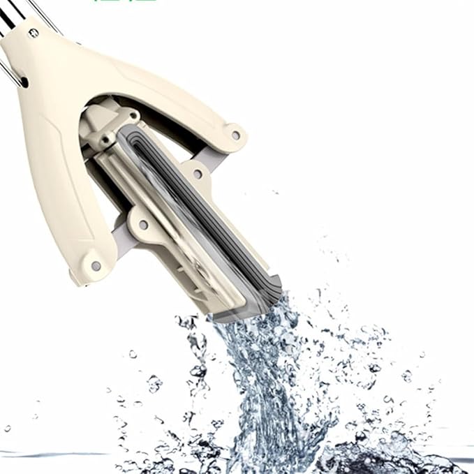 Mop Folding Stainless Steel Telescopic Rod Sponge Absorbent Squeezer Free Hand Wash Collodion