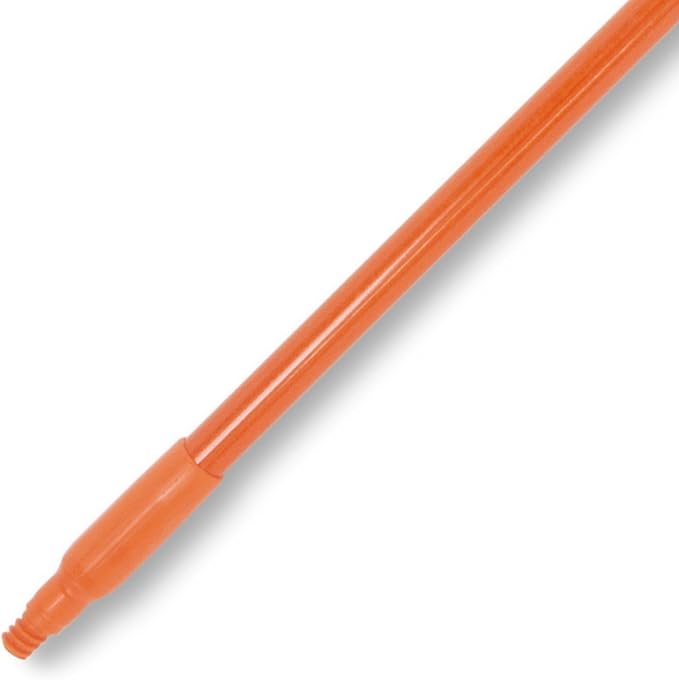 SPARTA Fiberglass Broomstick Replacement Broom Handle with Acme Threaded Tip for Industrial Cleaning Tools Fiberglass 60 Inches Orange (Pack of 12)
