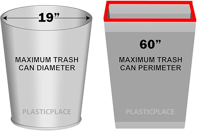Plasticplace 20-30 Gallon Trash Bags │ 1.5 Mil │ Clear Heavy Duty Garbage Can Liners │100 Count (Pack of 1)