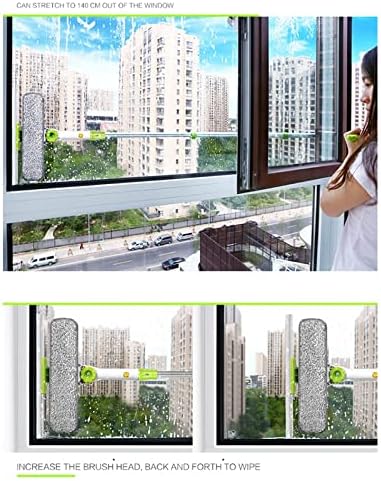 Upgraded Telescopic High-rise Window Cleaning Glass Cleaner Brush for Washing Dust Household Tools