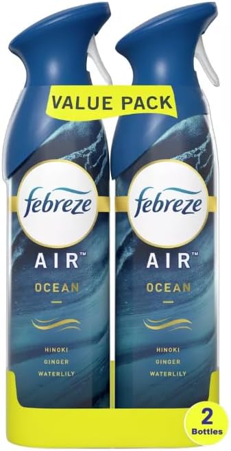 Generic F.e.b.r.e.z.e Air Mist Odor-Fighting Air Freshener 8.8 oz. Aerosol Can Pack of 2 (Ocean) Clear