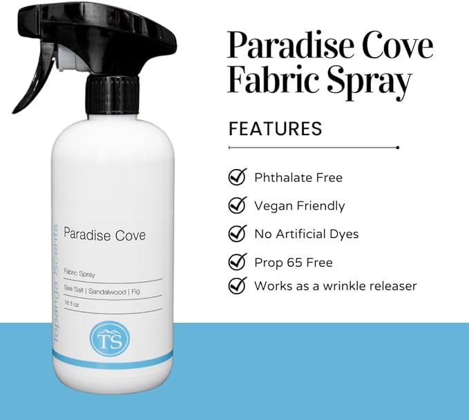 Topanga Scents Paradise Cove Fabric Spray 16 Fl Oz