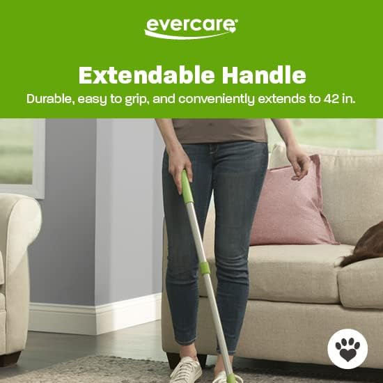 Evercare Pet Mega Lint Roller Value Pack with Two 50-Sheet Refills - Includes Refillable Lint Roller Adhesive Sheets Versatile Cleaning Uses Home and On-The-Go Use Extendable Handle