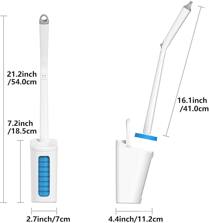 Disposable Toilet Bowl Cleaner Wand Refills Toilet Cleaners for Inside The Bowl Toilet Wand Kit Only Fit Handle (Color : 80 Refill Without Brush Size : Ocean)