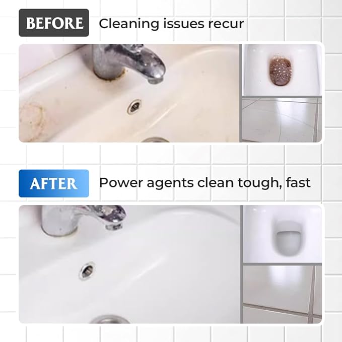Bathroom Descaler Foam Cleaner 2026 New Foam Spray Cleaner Multipurpose Stubborn Stains Remover for Kitchen Bathroom Hard Water Stain Remover for Home Use (1 Pcs)