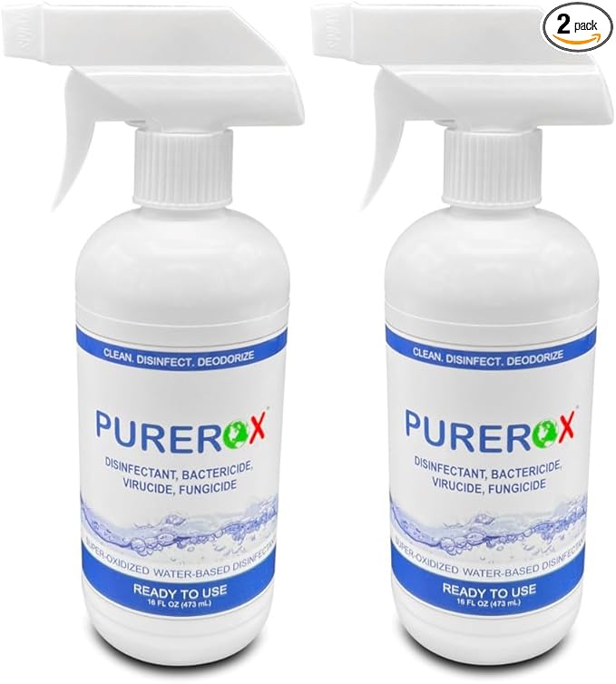 disinfectant (16oz 2pk) Eliminate 99.9999% MRSA Norovirus Viruses Fungus Bacteria. Hospital Grade. Safe for Use Anywhere. No residue. Suitable for All Surfaces.