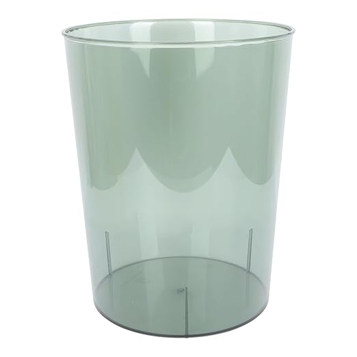 Cabilock Office Waste Basket Round Waste Storage Bin Clear Large Capacity Kitchen Trash Can Wastebasket Garbage Container Bin for Home Bathroom Bedroom Kitchen Office (Green) Clear Container