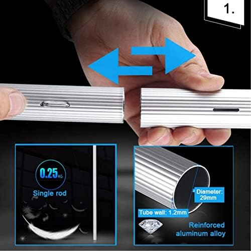 Glass Cleaning Brush Home Water Fed Telescopic Pole Kit Solar Panel Brush Rotating for Photovoltaic PanelCleaning Pole Window Cleaner Kit Water/Hose Fed Pole Window Cleaning Brush Equipm