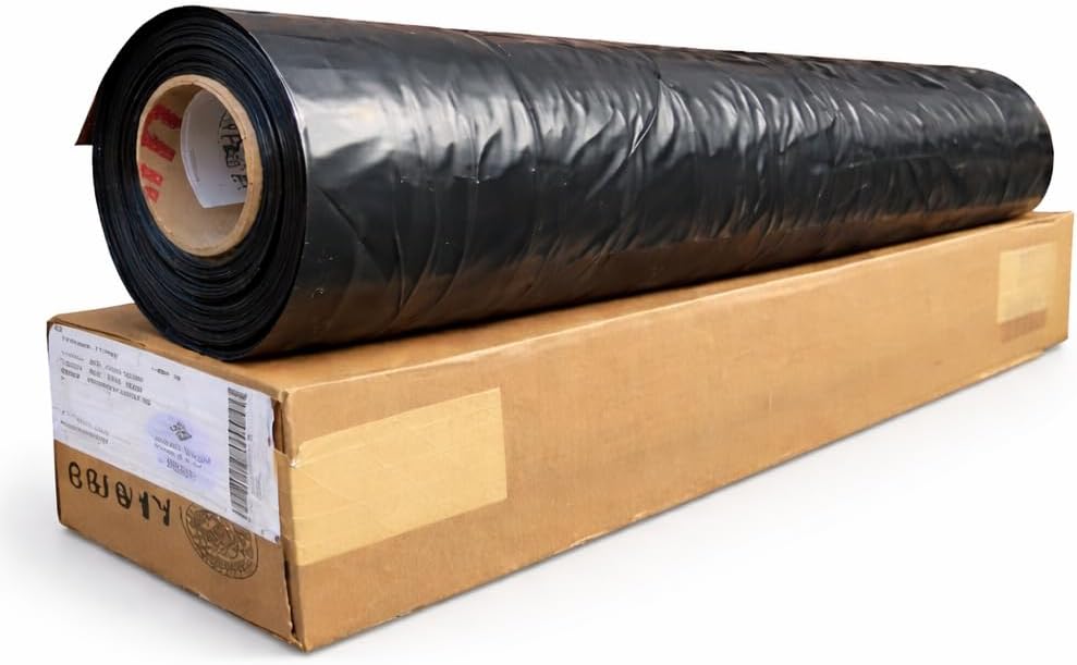 Heavy Duty Black Compactor Bag Tubing 40 x 244 ft Continuous Roll Puncture Resistant Industrial grade LDPE Plastic | Extra-Wide Custom Length Trash Bags for Commercial Compactors