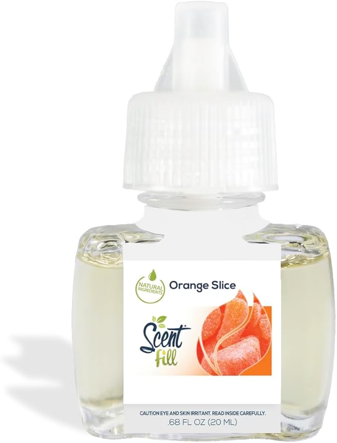 Scent Fill Orange Slice Plug in Air Freshener 4 Scented Oil Refills