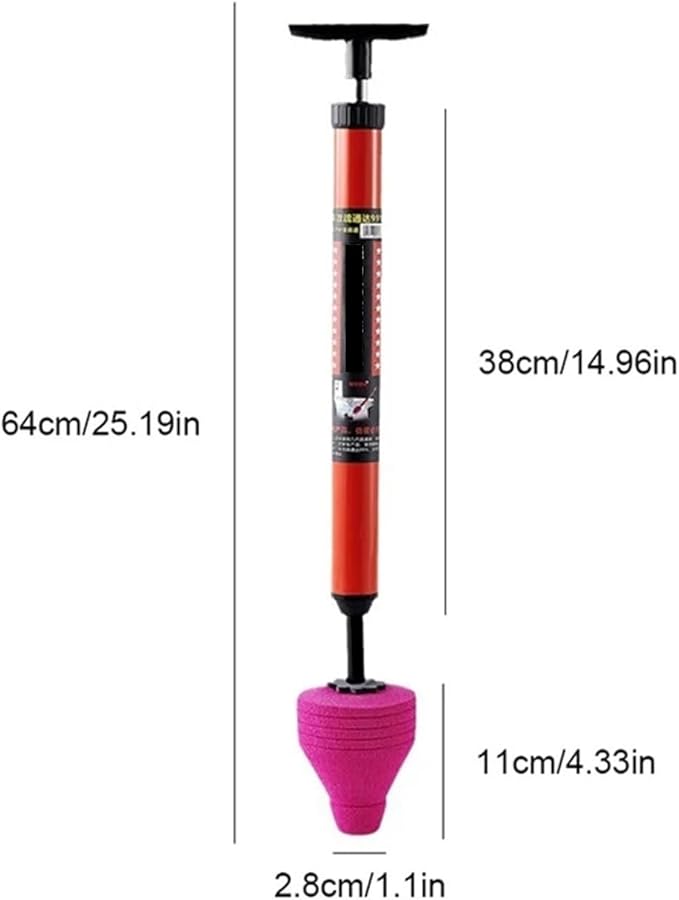 Compatible for Home Toilet Sewer Dredging Plunger 2Pc High Pressure One Shot Pipe Unblocking Silicone Cleaner