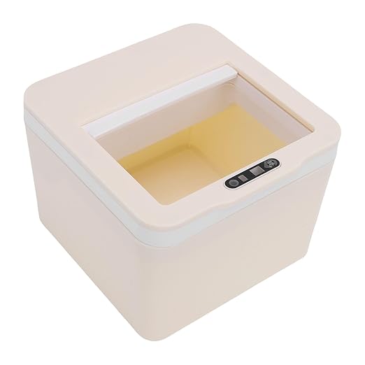 Zerodis Sensor Desktop Trash Can Wastebaskets Mini Countertop Garbage Can with Lid Small Storage Bin for Home Kitchen Dressing Office Kids Bedroom Sensor Desktop Trash 4l Capacity