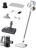 WhiteCordless Vacuum for Home Vacuum Cleaner with Mopping Function and 2 Adjustable Modes 1800mAH Battery Max 30 Mins Runtime and Washable Parts Stick Vacuum