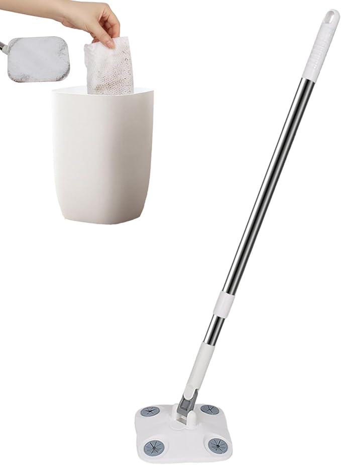 Genérico Portable Mop | Replacement Facial Towel for Cleaning Dust Cleaner for Kitchen Floors – for Kitchen Bathroom Shower Home Commercial Apartment Garage Residence