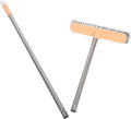 3 Pieces Floor Cleaning Brush Tile Grout Brush Kitchen Scrubbing Cleaning Brush Stiff Grout Cleaner Abs Bathroom Brush Broom (Naranja Nórdico 31X5.5X121CM)