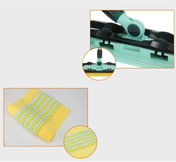 JSEIAJB Professional Microfiber Hardwood Floor Mop Flat Mops with Pieces Washable Pads for Home and Office Wet or Dry Cleaning