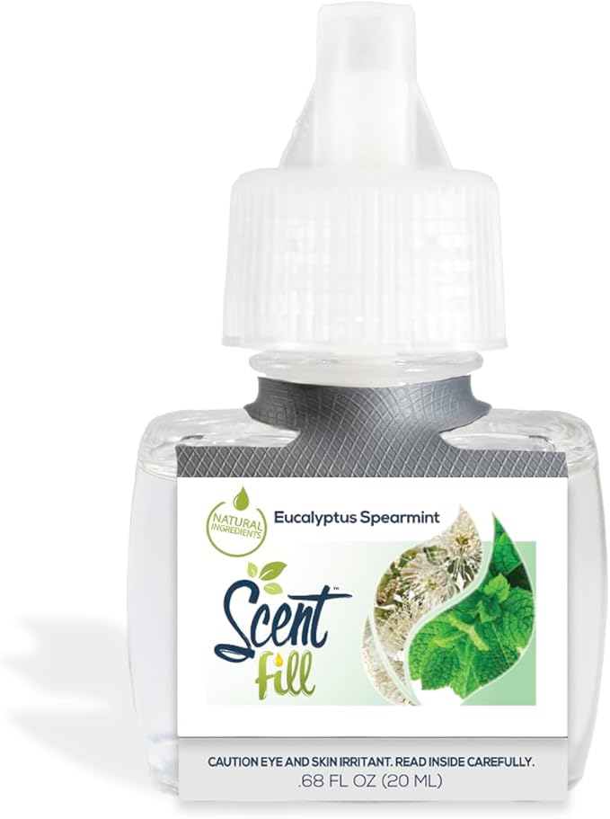 Scent Fill Eucalyptus Spearmint Plug in Air Freshener 4 Scented Oil Refills