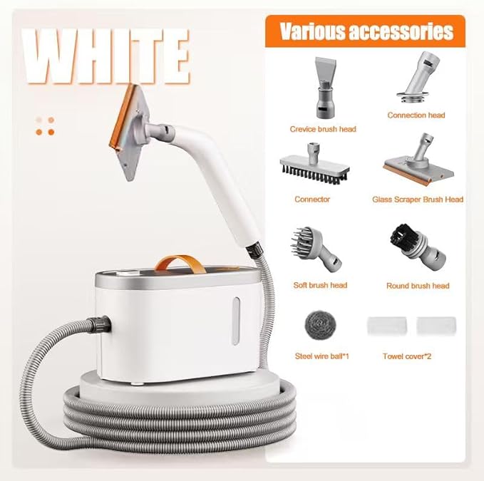 High Temperature Steam Cleaner 120°C Professional Deep Cleaning System with Pressure Technology Handheld Portable Device for Stain and Odor Removal