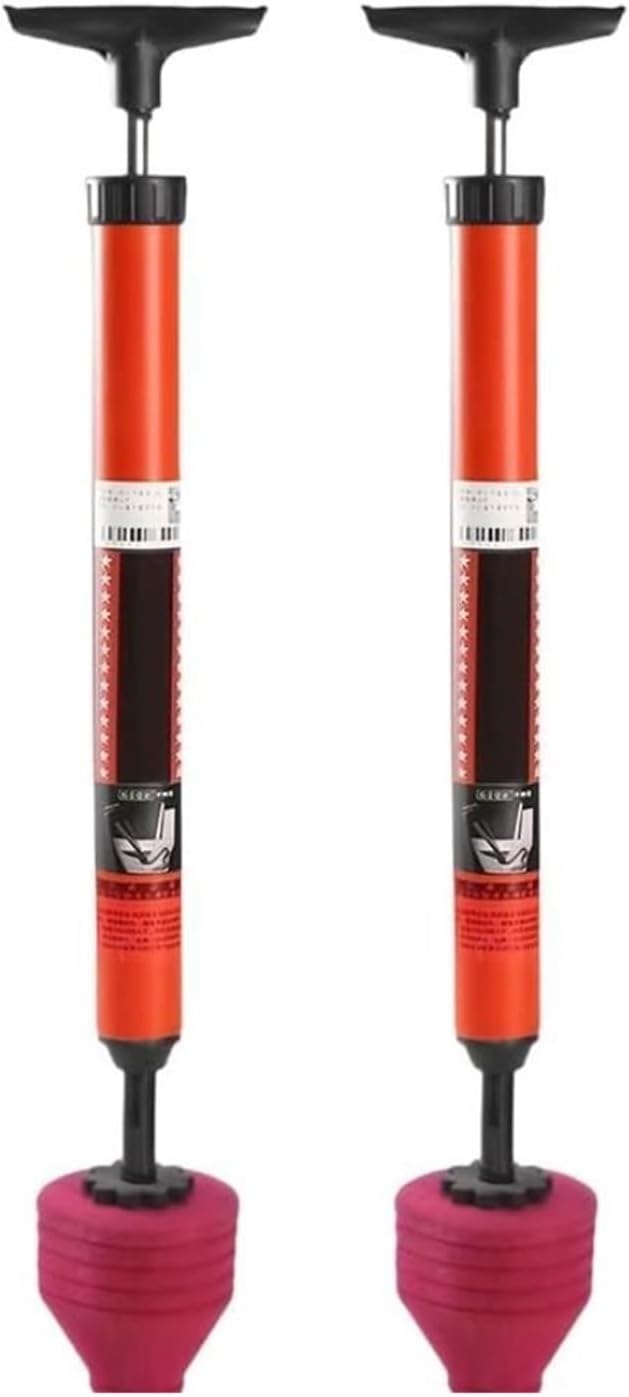 Compatible for 1pc Toilet Suction Cup Multi-Purpose Through The Bathroom Drain Fast Unclogging Powerful Pneumatic Cleaner Pipe Unclogger(1pc Red)