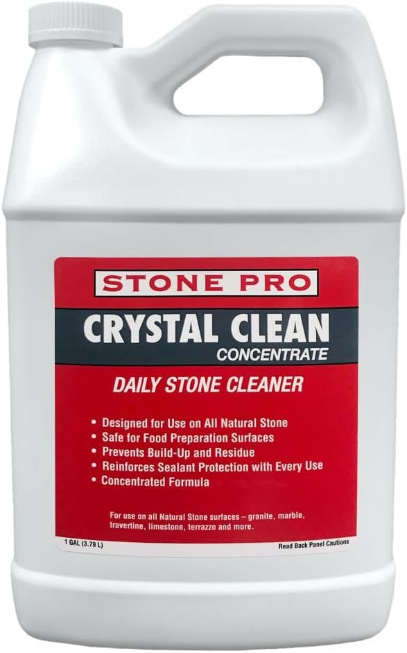Stone Pro Crystal Clean - Surface Cleaner &amp Sealer Concentrate 128 oz Gallon
