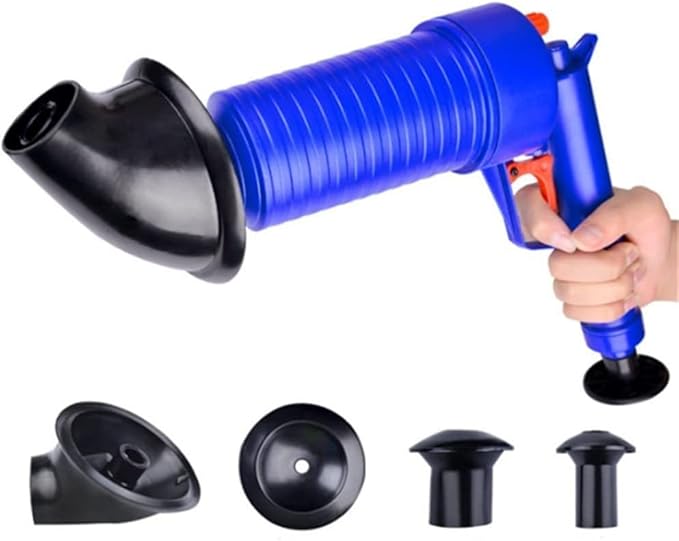 Air Pump Cleaner Dredge Toilet Plunger Sink Pipe Clogged Remover Bathroom Pipe Bathtub Kitchen Toilet Cleaning Tools Colorless odorless Cold and Heat Resistant Non-Slip Easy to Clean