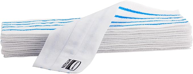 Rubbermaid HYGEN Disposable Microfiber Pad 18 Quick Connect Mop System 50 Count (Pack of 3) with Scrubbing Stripes for Multi-Surface Dry &amp Wet Cleaning