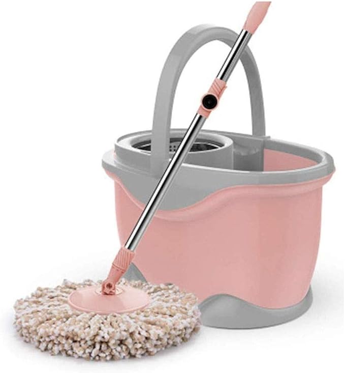 Mop - Rotating Bucket Free Hand Wash Dual-use Automatic Squeeze Water Lazy Home(D)