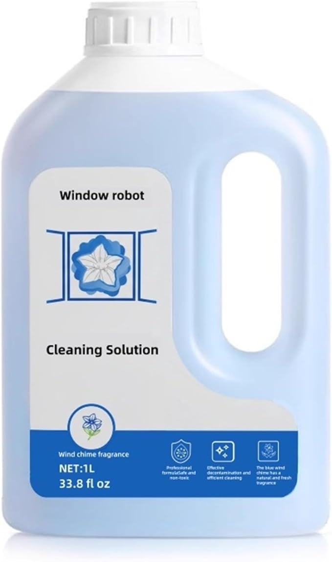 1L Window Cleaner Cleaning Solution Compatible with ECOVACS Winbot W2 PRO Omni/W2 Omni/W2 PRO/W1 PRO/WINBOT MINIGlass Cleaner LiquidWindow Cleaning Robot.(1 Bottles)